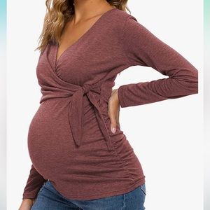 Front Wrap Maternity Shirt